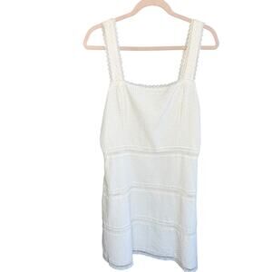 Draper James RSVP Ivory Lace-Trimmed Eyelet Midi Dress Size 14